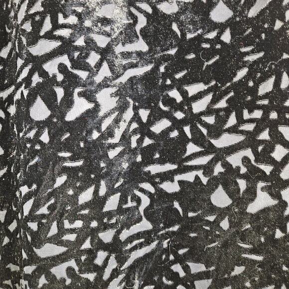 Eileen Fisher BLACK Velvet Vines Burnout Ballet Neck A-line Dress - Picture 3 of 9